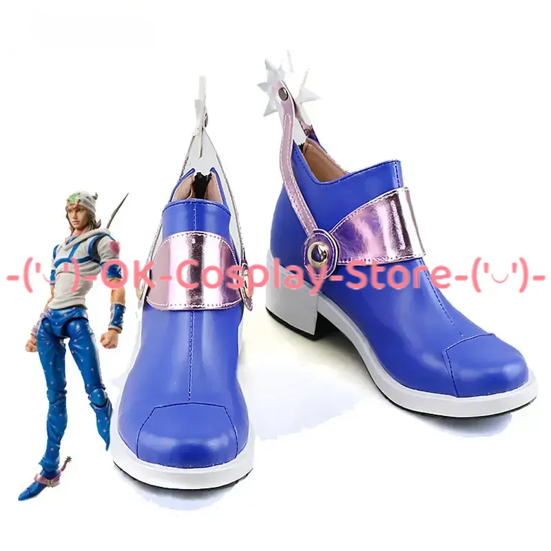 

Anime JoJo's Bizarre Adventure Jonathan Joestar Cosplay Shoes PU Leather Shoes Cosplay Prop Halloween Boot Custom Made