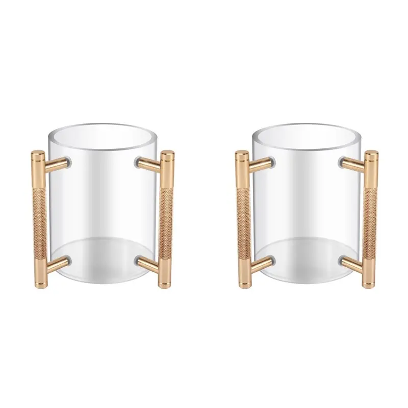 【ornament】2x-手洗いカップ-アクリル製丸型洗いカップ-金属製ハンドル2個付き-ユダヤ教の祈り用洗いカップ-ギフト