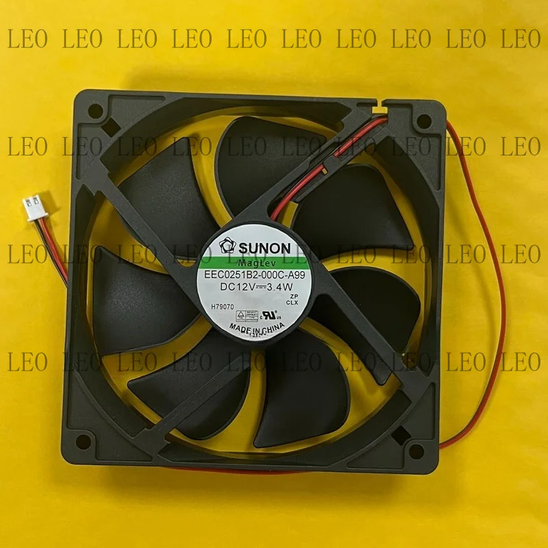 MY For SUNON EEC0251B2-000C-A99 DC12V 3.4W 120*120*25MM 2-Pin cooling fan
