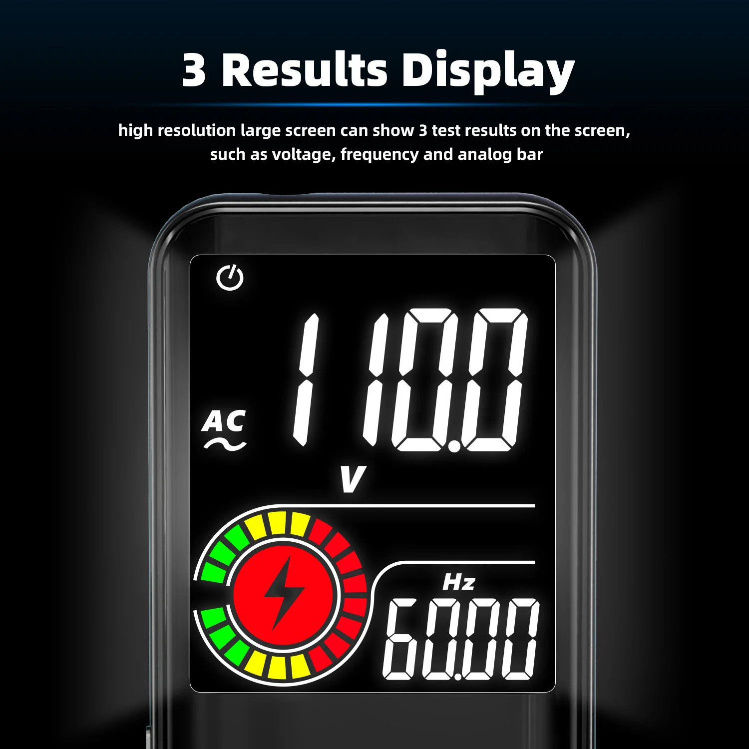 Multímetro Digital Inteligente com Display LCD, Recarregável, Profissional, DC, AC, Tensão, Capacitor, Ohm, NCV, Detector de EMF, S11, S20