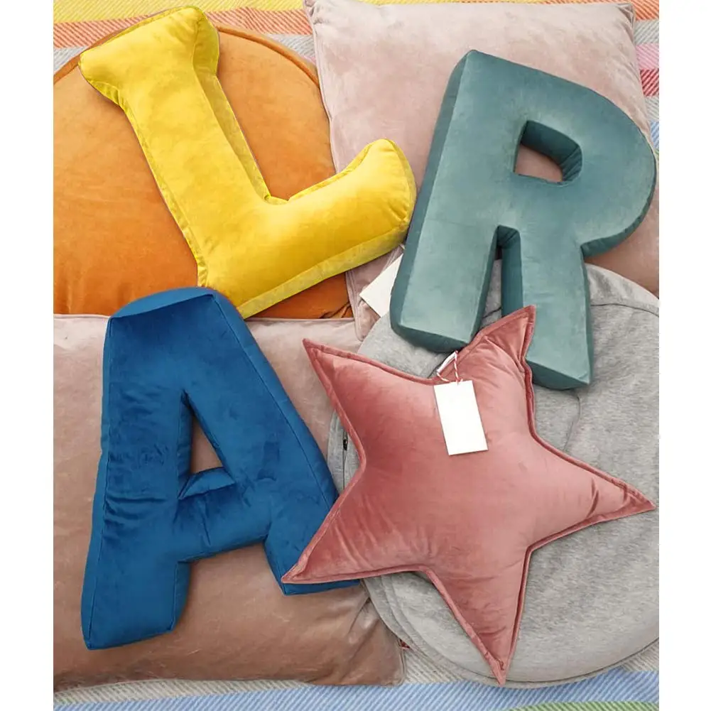 Letter Pillow Girl Birthday Gift Guide Wed Decoration Photo Prop Sofa Bar Home Supply Car Decor Kid Toy Customized Multicolor