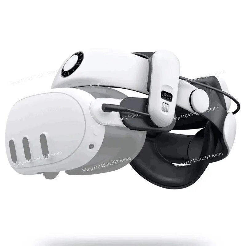 VR Super Strap with 10000mAh Hot-Swappable Battery Pack (S3 Pro) - Head Air Conditioning, Compatible with Meta Quest 3S