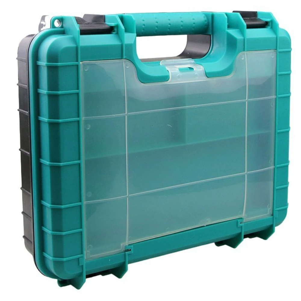 26x20cm Electric Drill Wrench Storage Empty Tool Box Case with Parts Box for 12V 16.8V 21V Small Power Tools