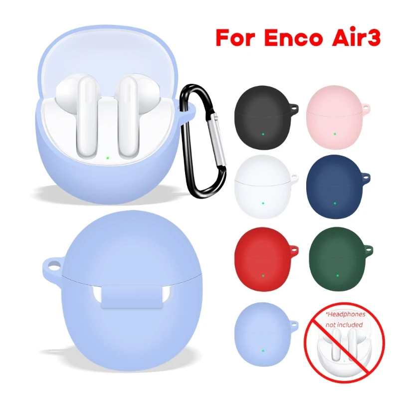 متوافق مع OPPO Enco Air3 سماعة رأس لاسلكية مقاومة للصدمات غطاء مقاوم للصدمات مضاد للغبار قابل للغسل غطاء من البولي يوريثان الناعم