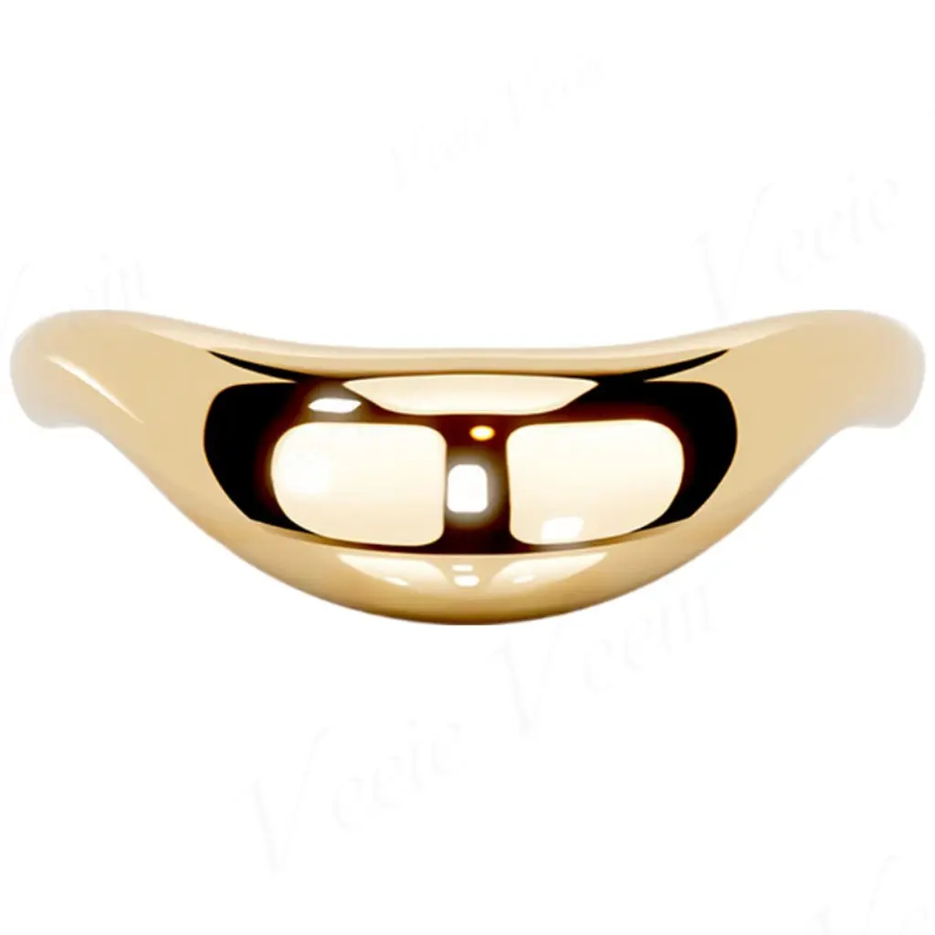 MuShan Jewelry S925 Sterling Silver 18k Gold Plated Plain Band Ring Minimalist Solid Gold Band For Men  Moissanite Ring