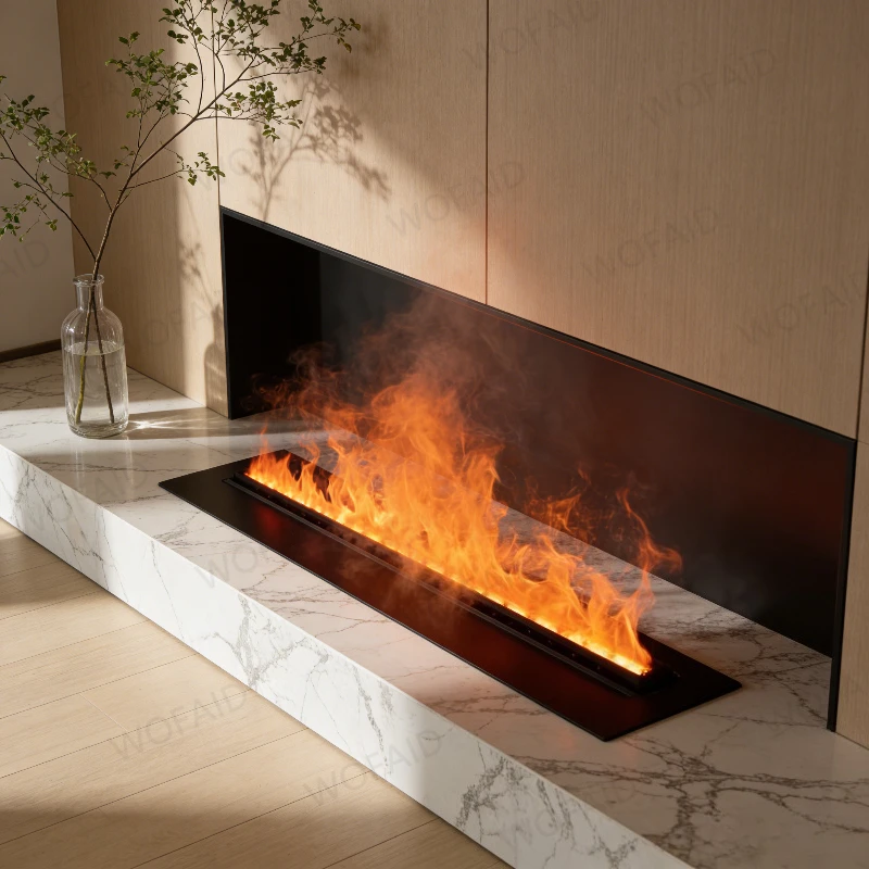 

Cheap Decorative Electric Fireplaces Minimalist Scandinavian Design Electric Fireplace, 3D Water Vapor Flame, Modern Home Decor