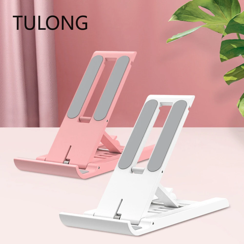 TULONG New Folding Mobile Phone Bracket Live Desktop Lazy Tablet Bracket Multi-angle Adjustable Mobile Phone Bracket  Phone Grip