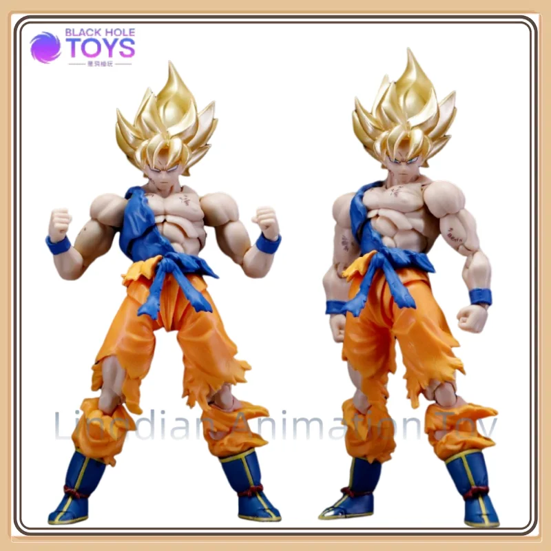 Black Hole Model Dragon Ball SHF Super Saiyan Battle Damaged Goku Awakening TNT Color Animation Action Model Collector's Spot