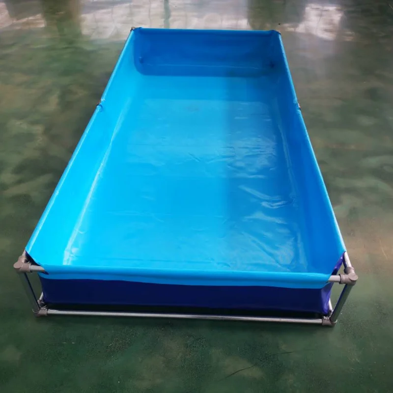 

5-year-life-time Reusable Customized PVC fish pond Fish Farming Tank with Steel frame indoor and outdoor aquaculture using