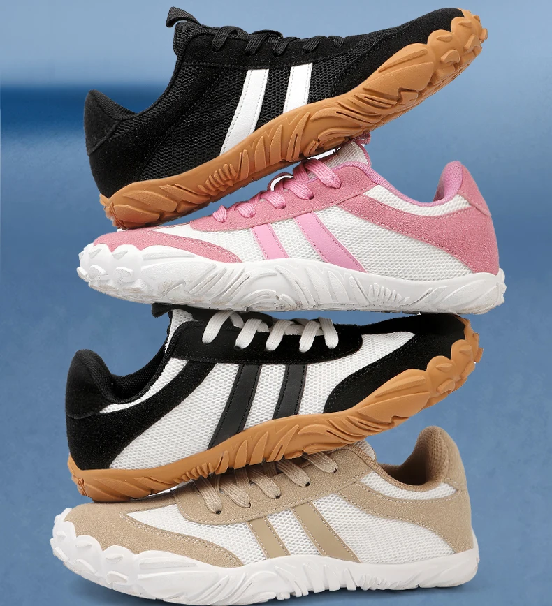 Unisex Barfußschuhe mit breiter Zehenbox – Zero Drop Minimalistische Retro-Sneaker für Herren und Damen – Rutschfeste Outdoor-Walkingschuhe – Neue Freizeitsneaker – Detail 2