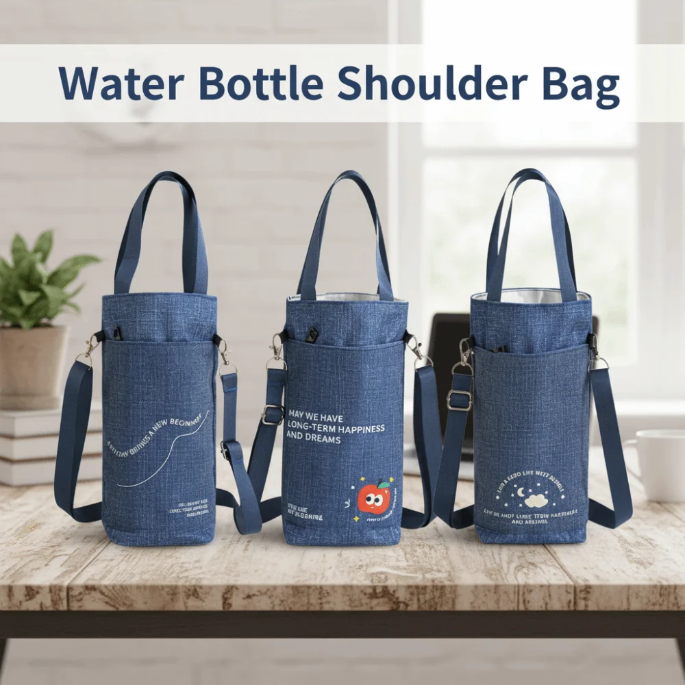 Portable Water Bottle Shoulder Bag Hands-Free Creative Mobile Phone Crossbody Bag Oxford Cloth Universal
