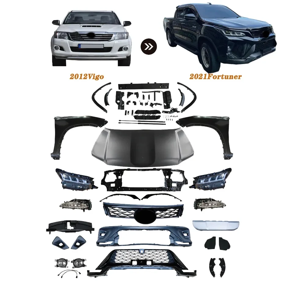 

Body Kit Accessories for Hilux Vigo 2012 2013 2014 2015 Upgrade to Fortuner 2021 Facelift Body Kit