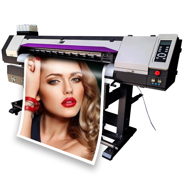 Roll to roll flex 1440dpi single dual print head XP600/i1600/i3200 cmyk multicolor indoor outdoor grand format printer banners