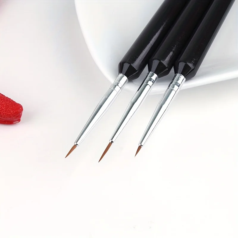 3 Stück Feinspitzpinsel, ultrafeine Nylonpinsel mit feinem Haar, professionelles Kunstzubehör, geeignet für Acrylmalerei – Detail 4