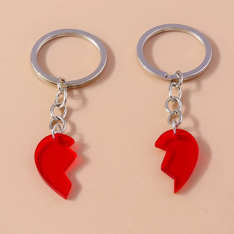 

Cute Resin Love Heart Keychain Charms Key Ring Gifts for Lovers Handbag Pendants DIY Valentine's Day Jewelry Gift