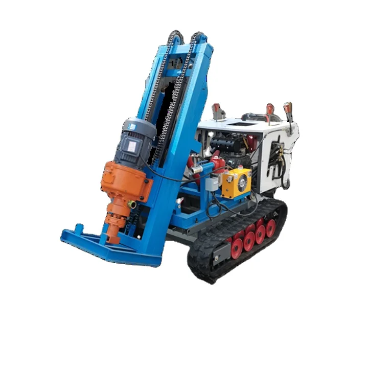 

Factory Small Crawler Hydraulic Pneumatic DTH Drill Rig Mountain Blasting Rig Pile Driving Rig