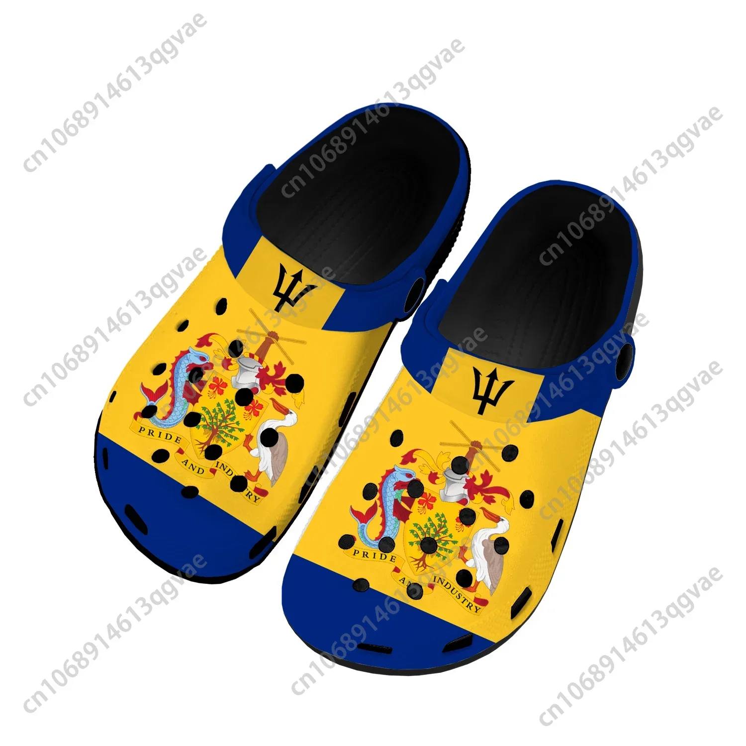 

Barbados Flag Home Clogs Custom Water Shoes Mens Womens Teenager Barbados Shoe Garden Clog Breathable Beach Hole Slippers