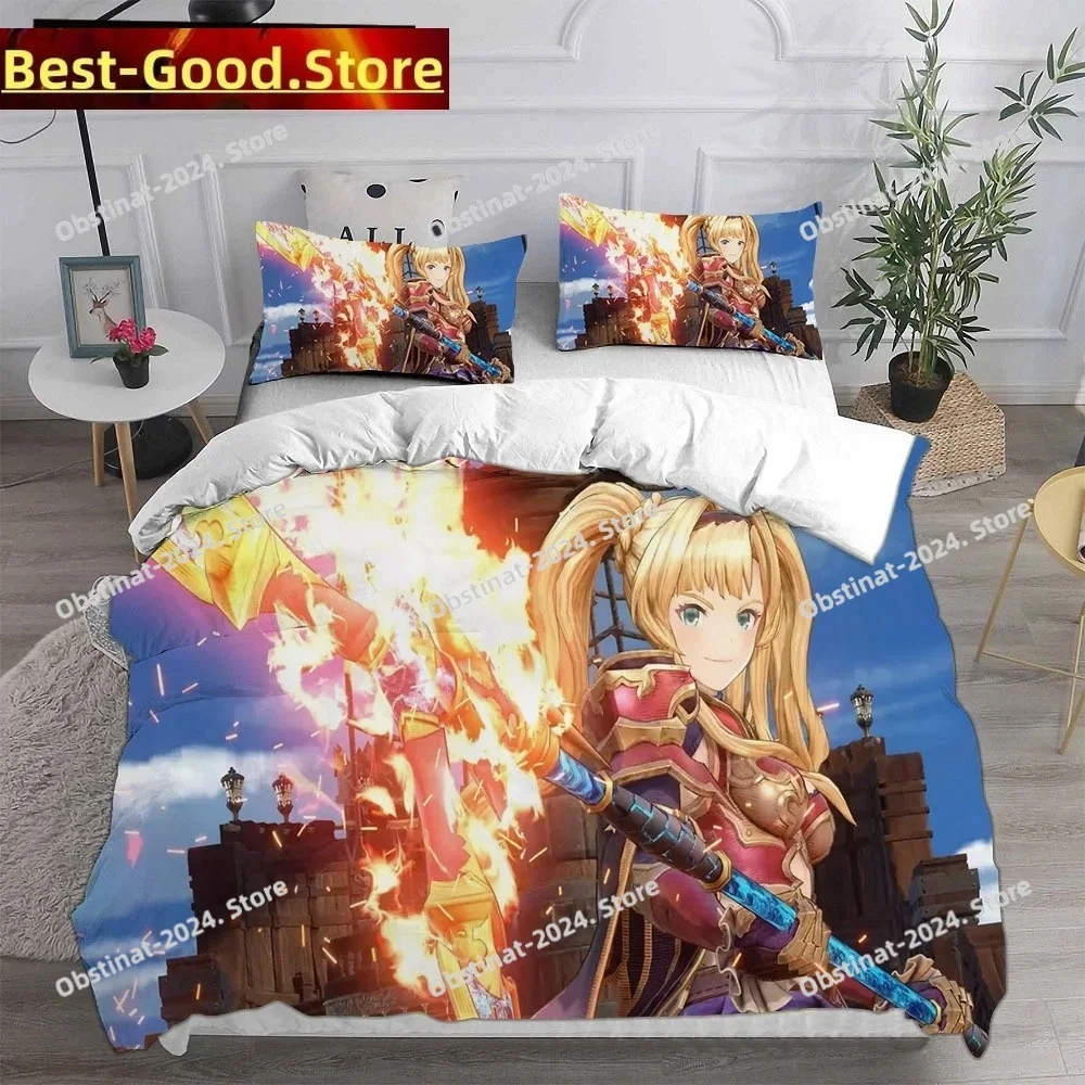 

Granblue Fantasy Bedding Sets Comforter Quilt Bed Cover Duvet Cover Pillow Case3 Pieces Sets Kids Adult Size Home Textiles