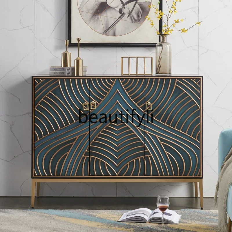 

Light luxury door cabinet American door entry partition decorative cabinet living room dining side locker2936