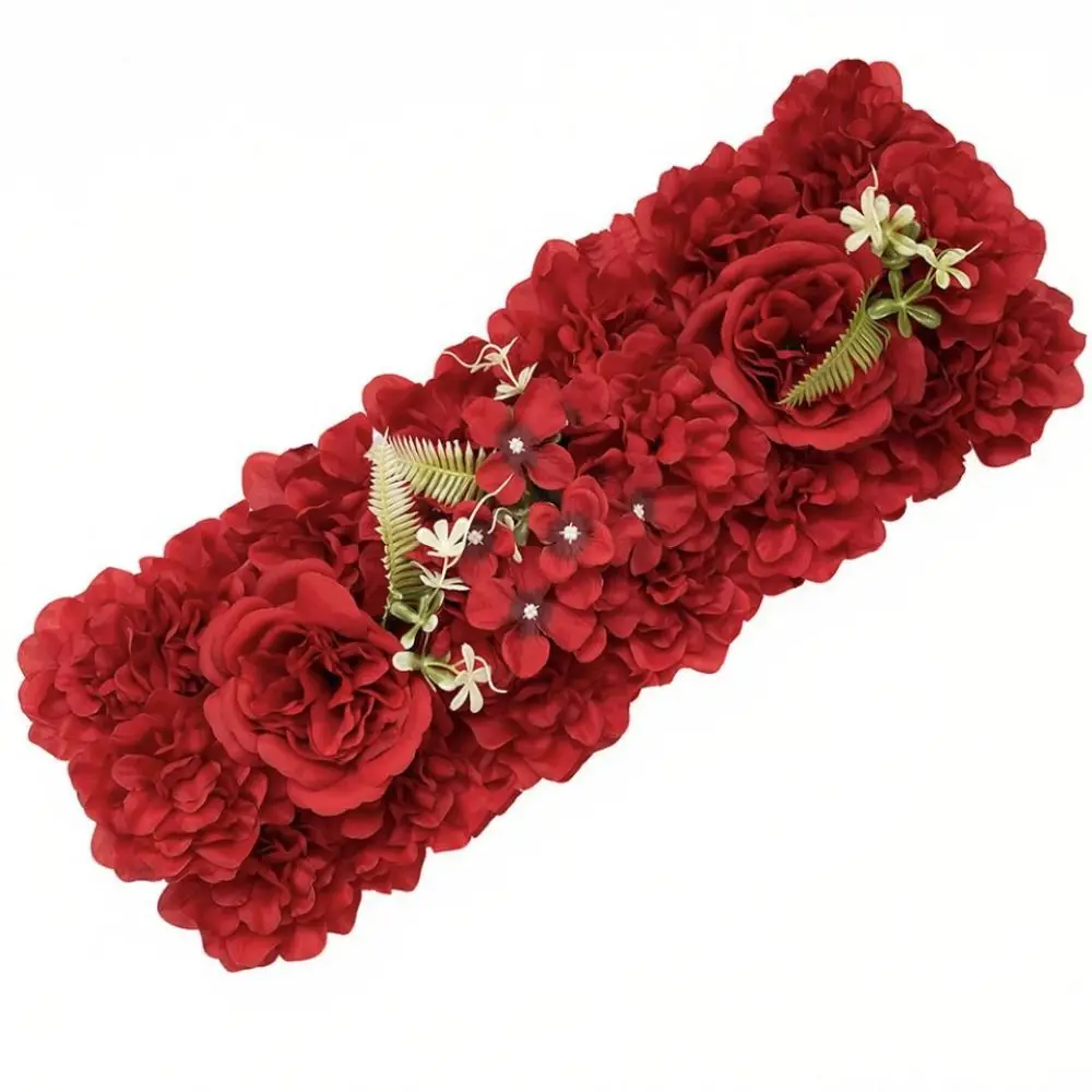 Artificial Rose Flower Panel Shower Decoration Table Arrangement Wedding Wall Background Decor Arc Flower Row Party Supplies