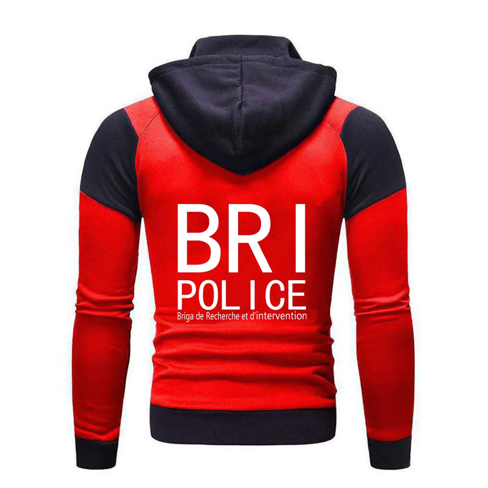 بلوفر بهودي للرجال من BRI-Color ، هودي قوات خاصة فرنسية ، توبات بسحاب مزدوج ، جديد ، ربيعي وخريفي ، طباعة BRI ،