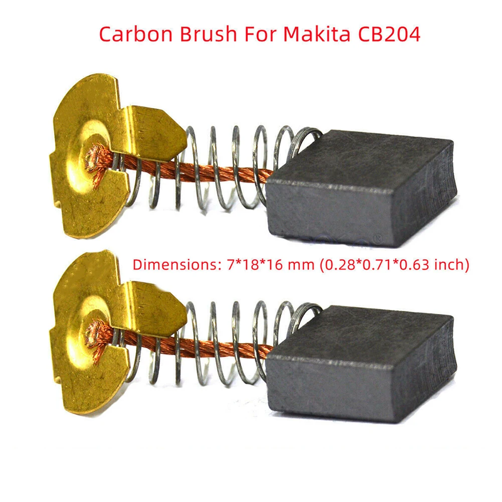 2 PCS Motor Carbon Brushes Engine Coals Grinding Coal Replacement For Makita CB-204 Demolition Hammer Angle Grinder