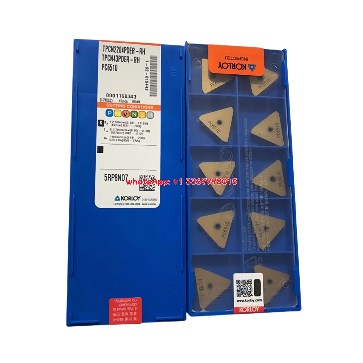 KORLY Original TPCN TPCN11 TPCN1103 04 PPN PDER-RH H01 A30 CN30 PC6510 inserto de fresado 10 Uds