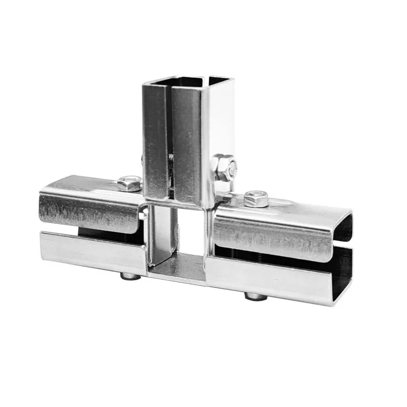 Square pipe connector, thickened stainless steel, galvanized square steel, no welding, no punching, shelf