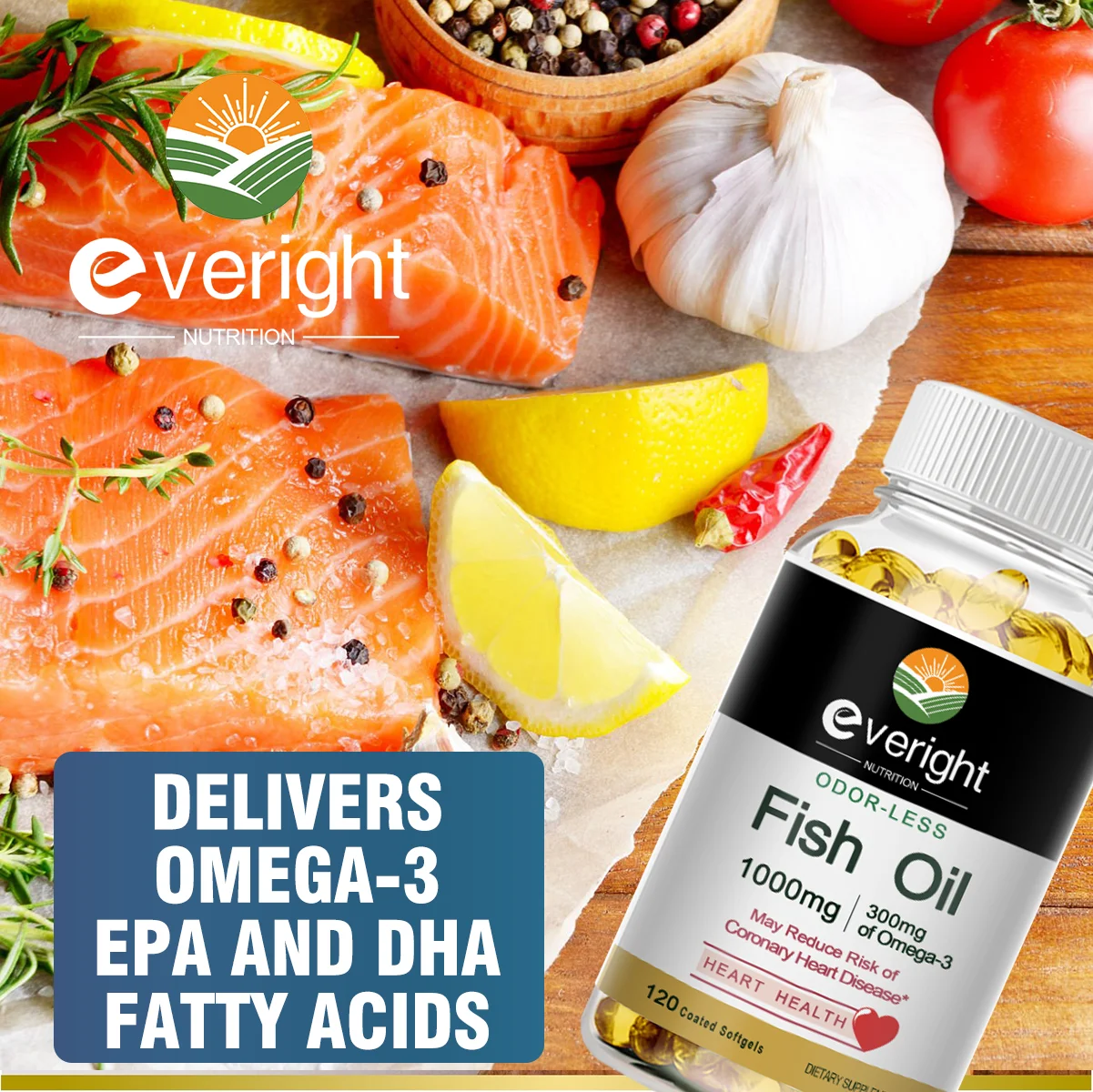 OMEGA-3 Fish Oil Capsules are Rich in DHA and EPA, Which can Improve Negative Emotions, Relieve Stress and Strengthen the Brain