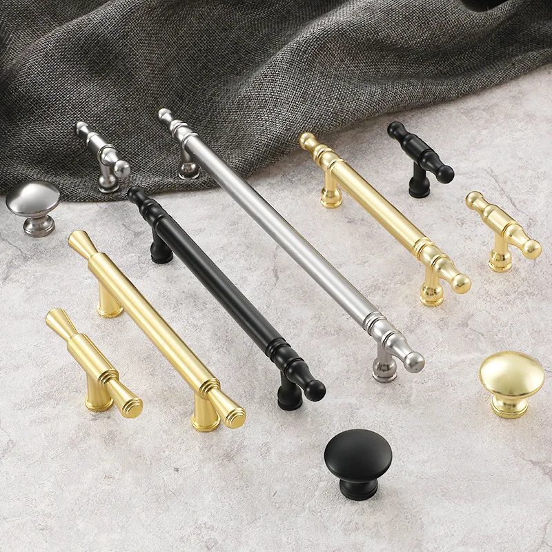 Brushed Brass Kitchen Aluminum Alloy Handle Cabinet Handles,Cabinet Hardware for Cupboard Drawer Handles Drawer Dresser Pulls