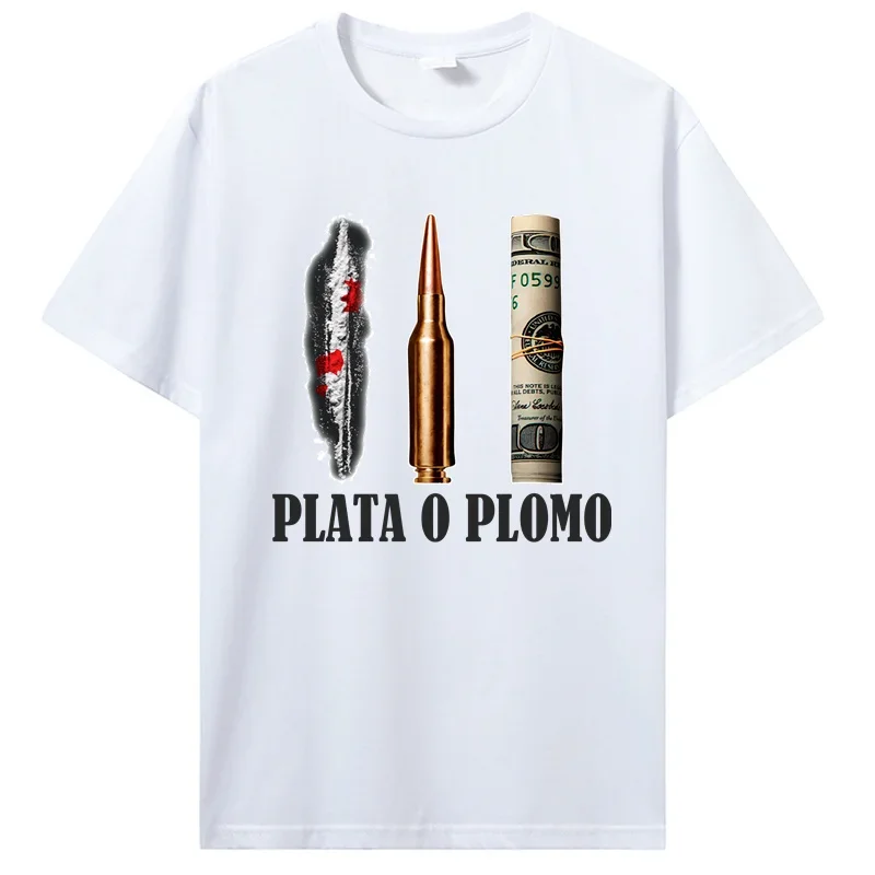 Print Popular classic TV Show Druger Plata O Plomo T shirt Men Pablo Escobar tshirt Silver or Lead T-shirt EL Patron Tops Tees