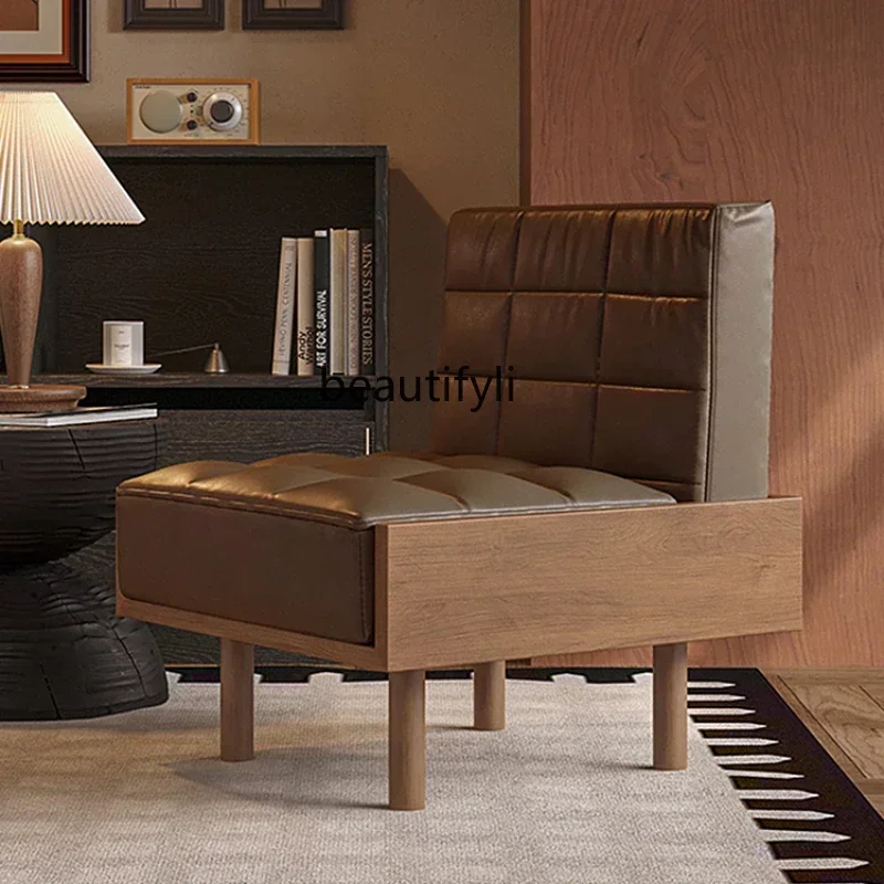 

LXItalian minimalist sofa chair modern light luxury living room home leisure single chair