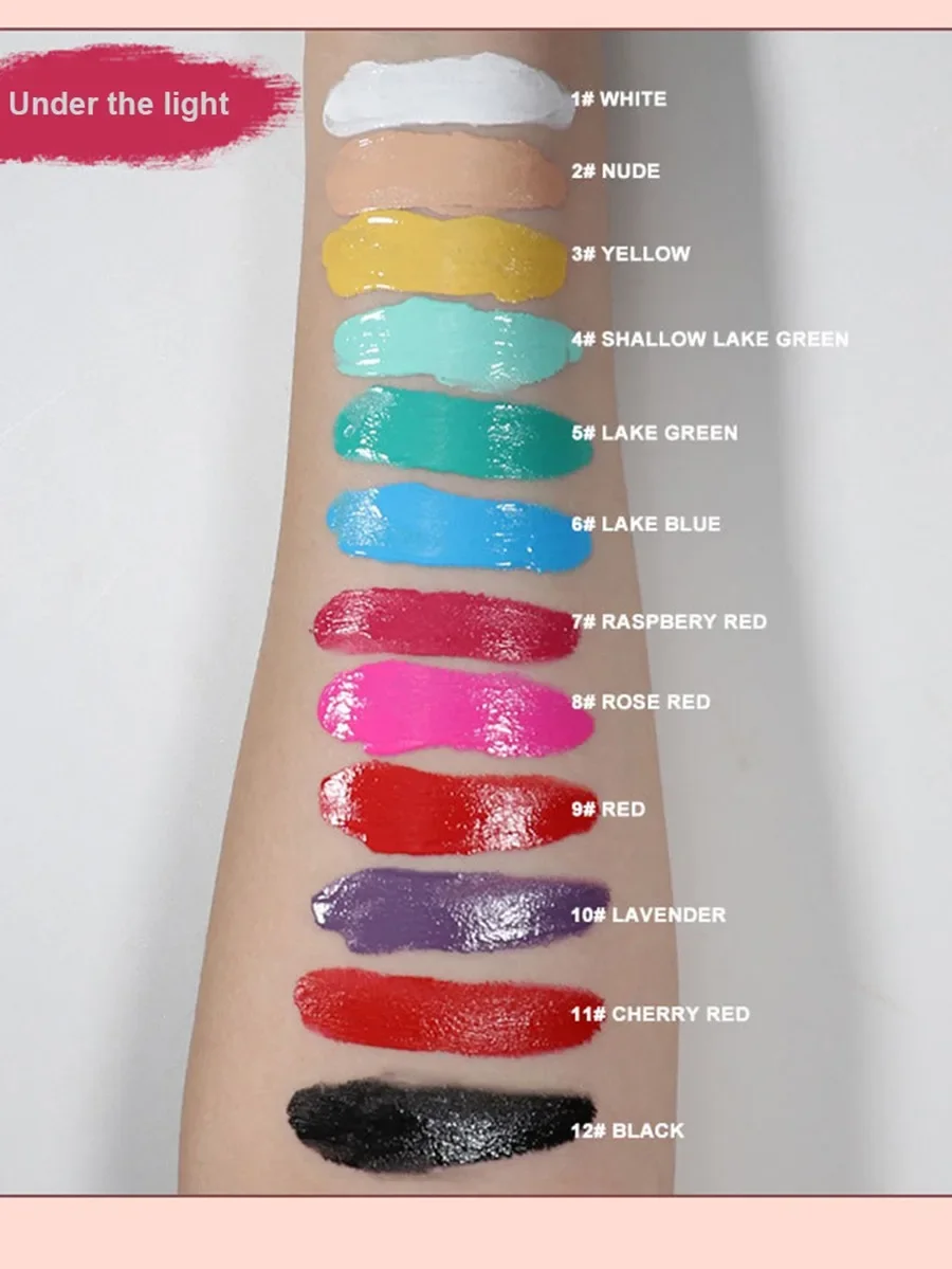 ฉลากส่วนตัว 12 สีท่ออายแชโดว์ Primer Moisturizing ยาวนานใช้งานง่ายคอนซีลเลอร์ Base Eye Primer Bulk แต่งหน้า