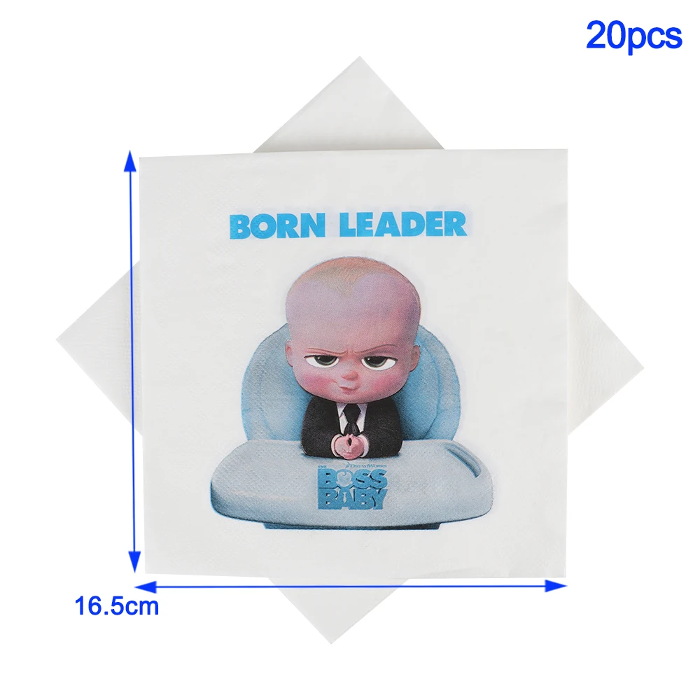 Cartoon Baby Boss Boys Girls Theme Birthday Party Decoration Disposable Tableware Background Balloon Baby Shower Children Gift