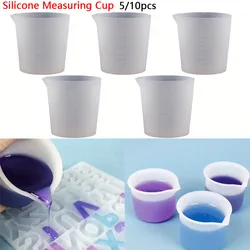 5/10pcs 50ml Silicone Measuring Cup Tools Round Silicone Mold Epoxy Split Cup DIY For Casting Resin Mold Art Kitchen Lab