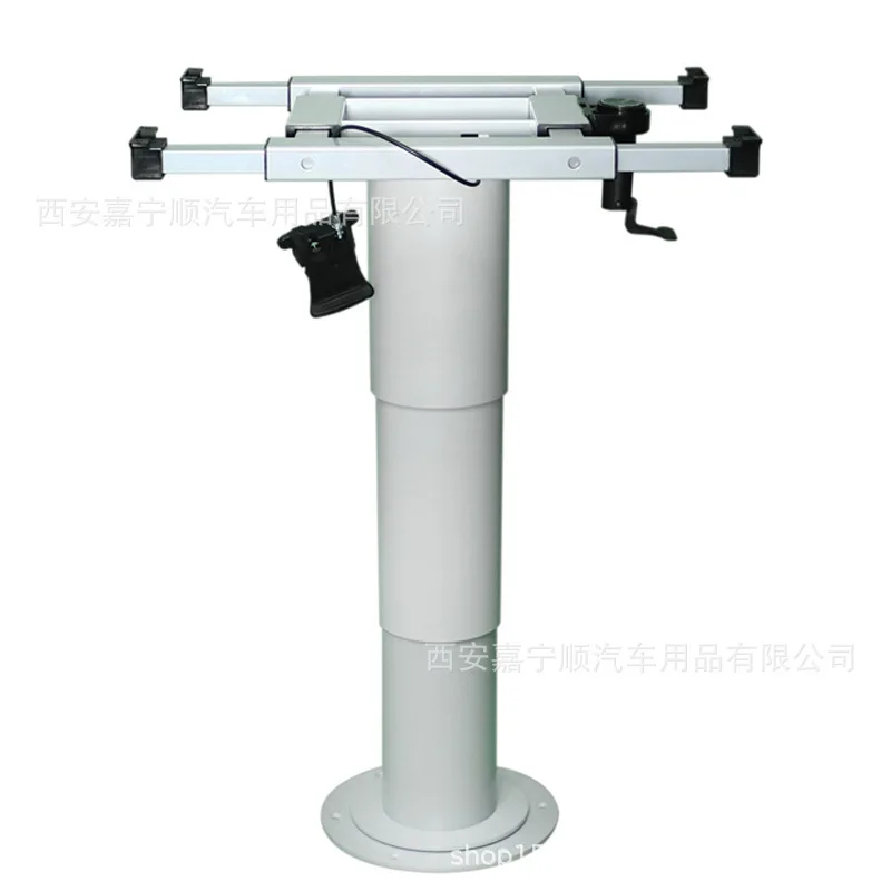 RV folding table legs RV high and low trailer pneumatic bed adjustment four left and right desktop rack can be rotated