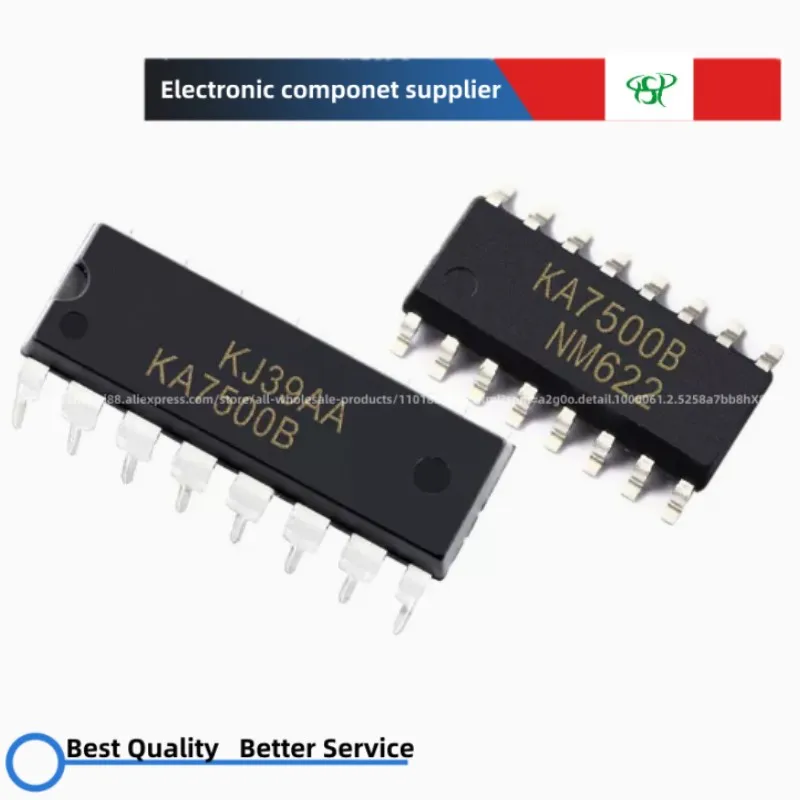 10pcs~100PCS KA7500 KA7500B KA7500BD  KA7500BS DIP-16 is directly inserted into SOP-16 SMD power control chip.