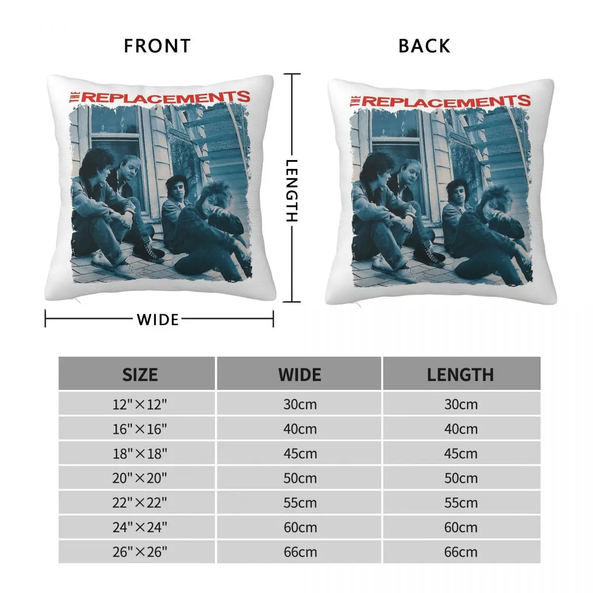 The Replacements Let It Be Pillowcase Polyester Linen Velvet Creative Zip Decorative Pillow Case Room Cushion Cover