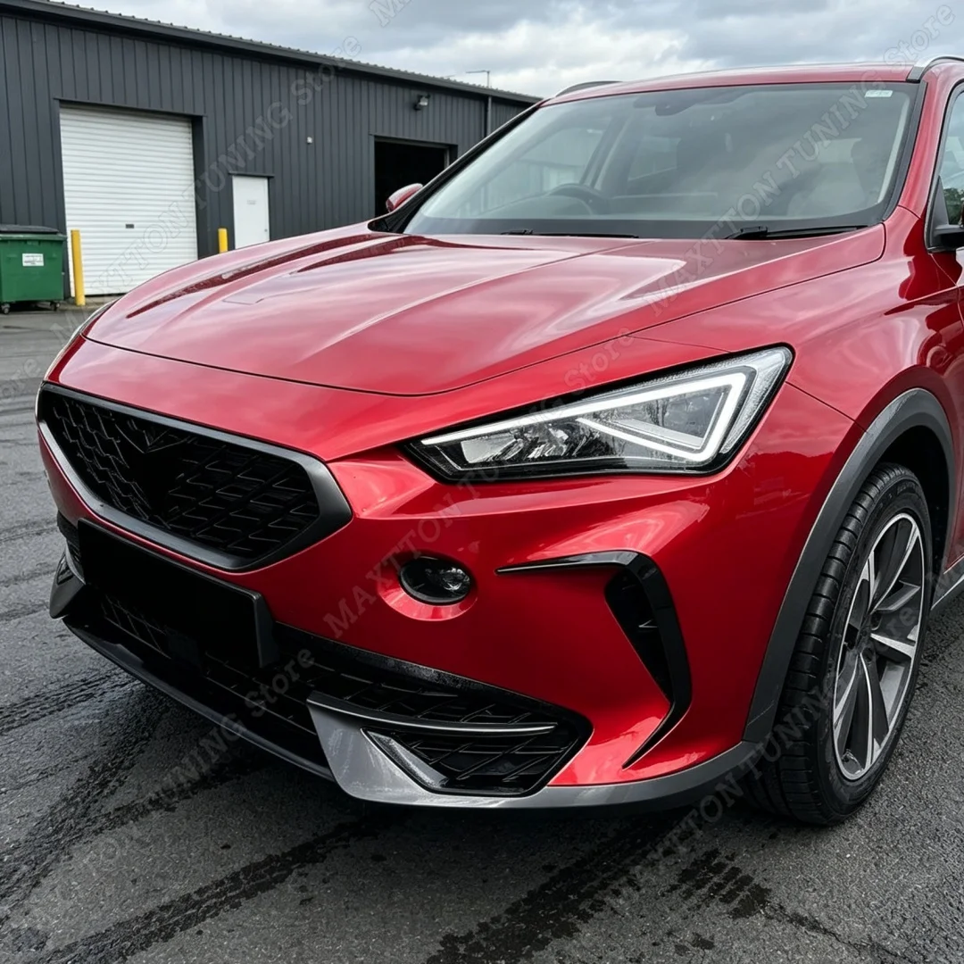 Für Cupra Formentor MK1 TSI VZ VZ3 E-Hybrid 2020-2024 Pre-LCI Frontstoßstange Lufteinlass-Canards Spoiler Splitter Seitenmesser Karosserie-Kit – Detail 4