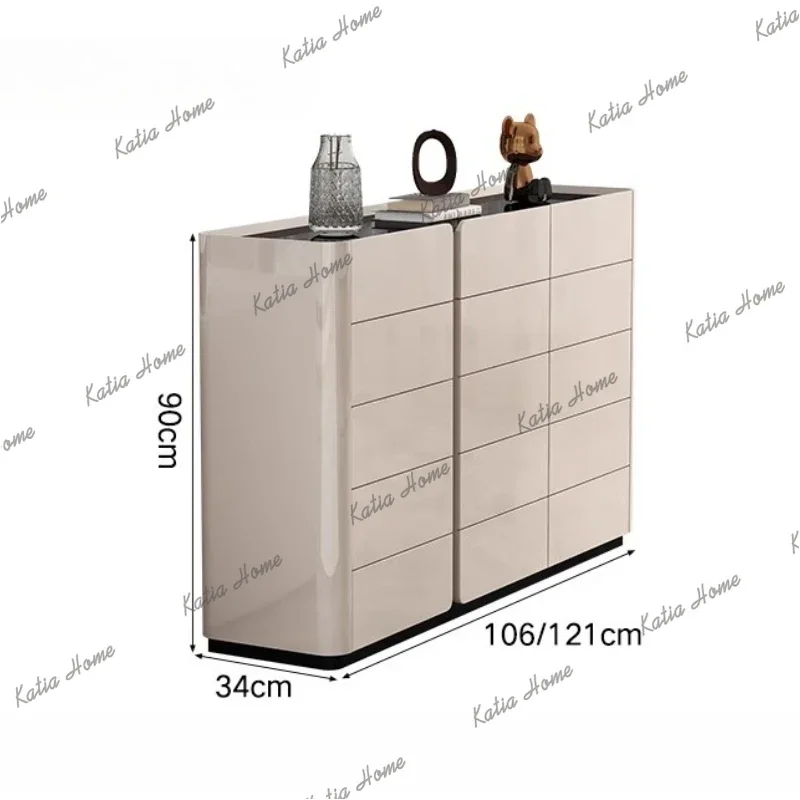 YJ Minimalist Luxury Shoe Cabinet Drawer Doors Entryway Living Room Shoe Rack Storage Hotel Meuble Chaussure Furniture For Home
