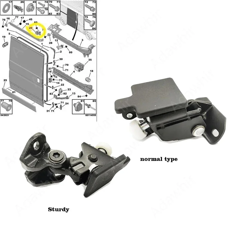 SLIDING DOOR ROLLER GUIDE  FOR FIAT DUCATO CITROEN JUMPER PEUGEOT BOXER CENTER RIGHT 1344266080;1376704080 1616883880