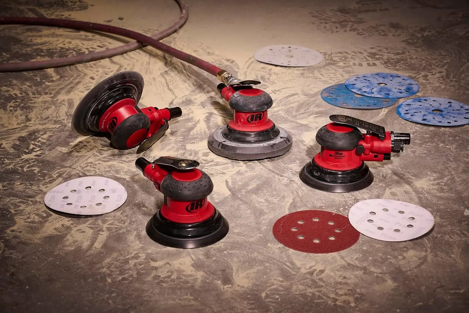 5152-6-HL - 6" Random Orbital Air Sander, 3/32 Orbit, Hook & Loop, 12.000 RPM, 0,3HP