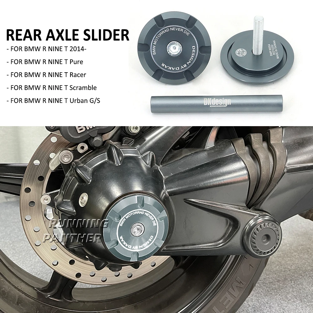 

NEW For BMW R9T RNINET Rninet R NINE T Pure R nineT Racer Motorcycle Rear Axle Fork Crash Slider Wheel Hub Anti Collision Block