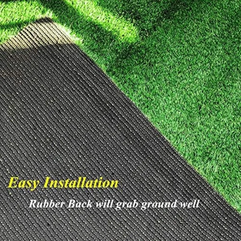 Artificial Grass Synthetic Lawn Indoor/Outdoor Grass Carpet,Easy Installation Multi-use Astroturf Rug, Dog Turf with Drain Holes