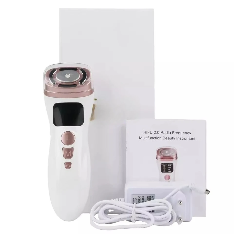 Urządzenie kosmetyczne 3w1 Mini 2.0 FU do użytku domowego, EMS, ultradźwięki do liftingu twarzy i szyi, ujędrniania skóry, ładowalne