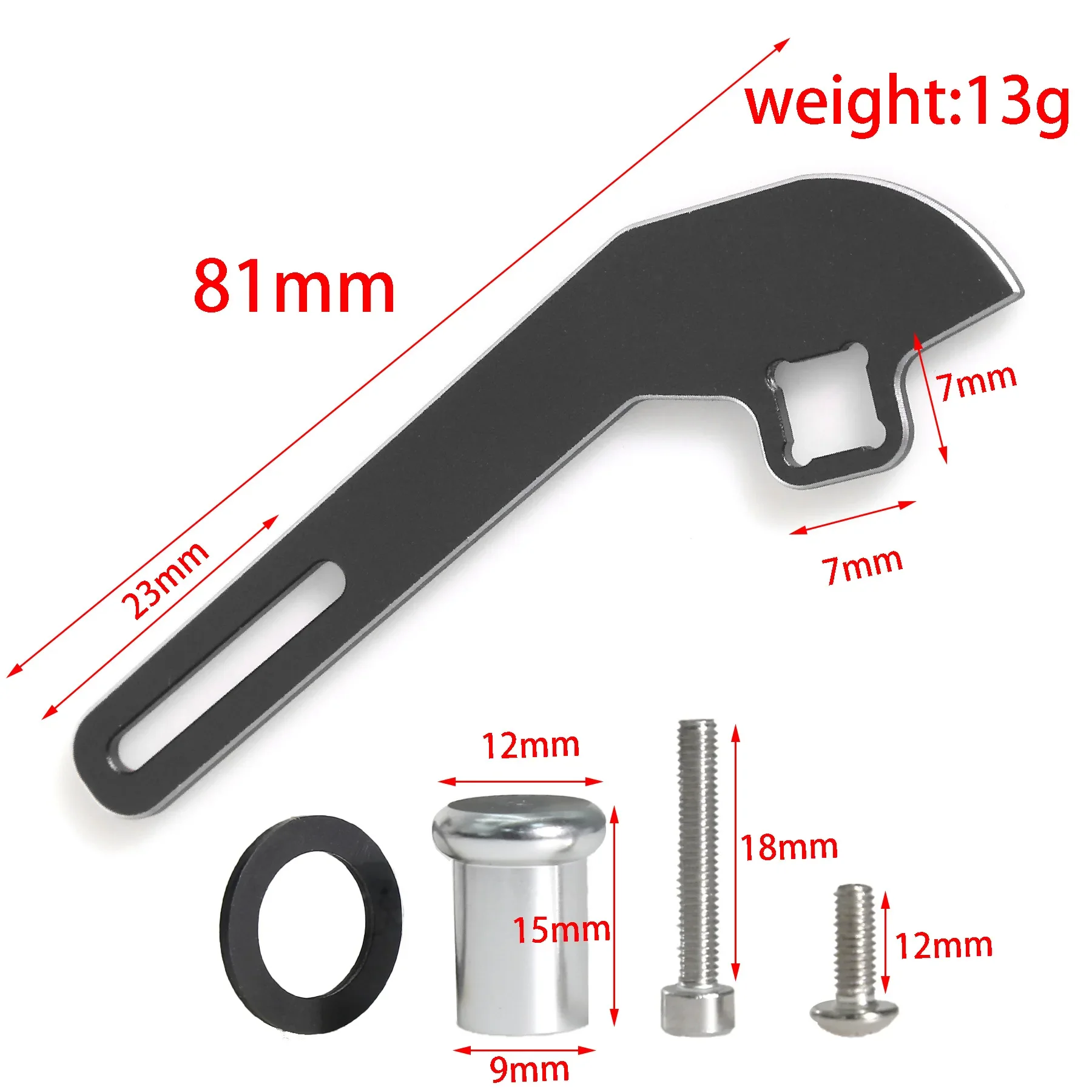 Metal Carbon Fiber Steering Wheel Trigger One-Handed Control Adapter for Flysky NB4/NB4 Pro/NB4+ Remote Control Transmitter