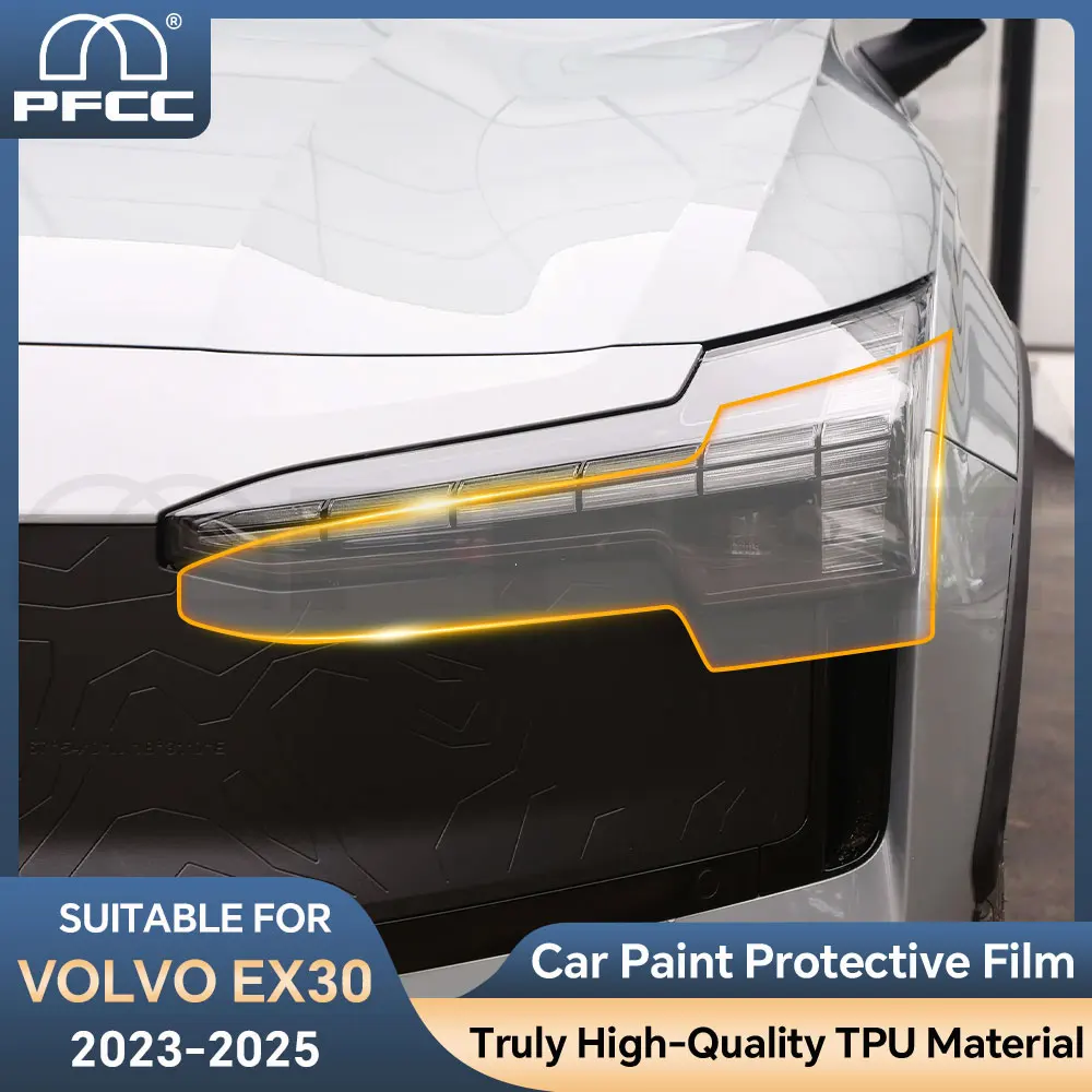 

Car Accessories For Volvo EX30 2023-2025 Headlight Rearview B Pillars Paint Protection Film Anti-scratch Protective Transparent