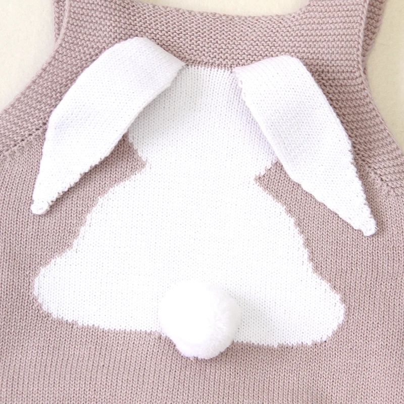 Heart-shaped Sleeveless Knitted Cotton Newborn One-piece Outfits Solid color Baby Girls Summer Rompers Infant Jumpsuit Bodysuit