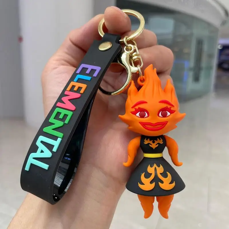 Crazy Elemental City Cartoon Elemental Crazy City Keychain Doll Anime Cute Hangings Pendant Elemental Keychain Doll For Kids