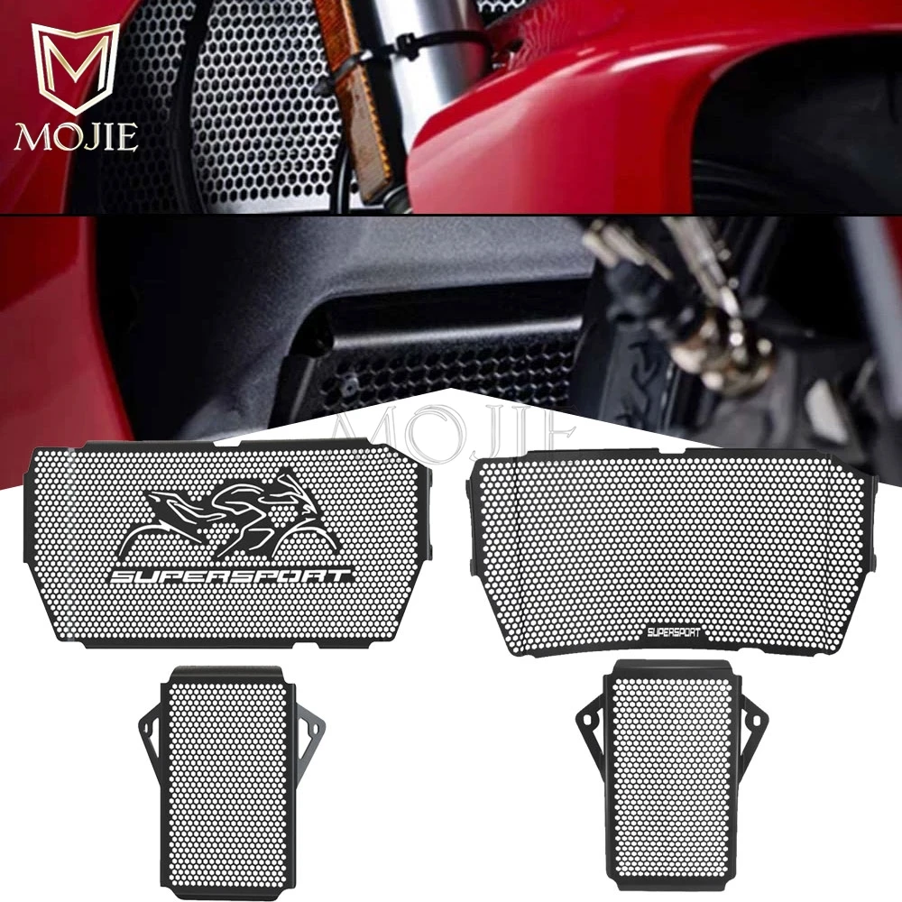 ل Ducati SuperSport SUPERSPORT S 939 939S 950 950S 2017-2023 2024 2025 2026 دراجة نارية المبرد الحرس ومجموعة حماية مبرد الزيت